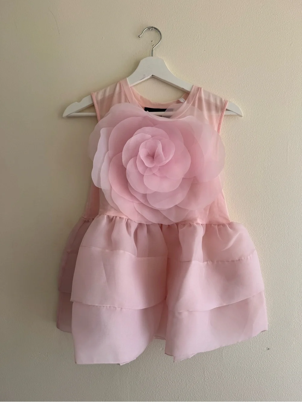 Nwt Cynthia Rowley sleeveless mesh top with organza flower sz S - Picture 6 of 10